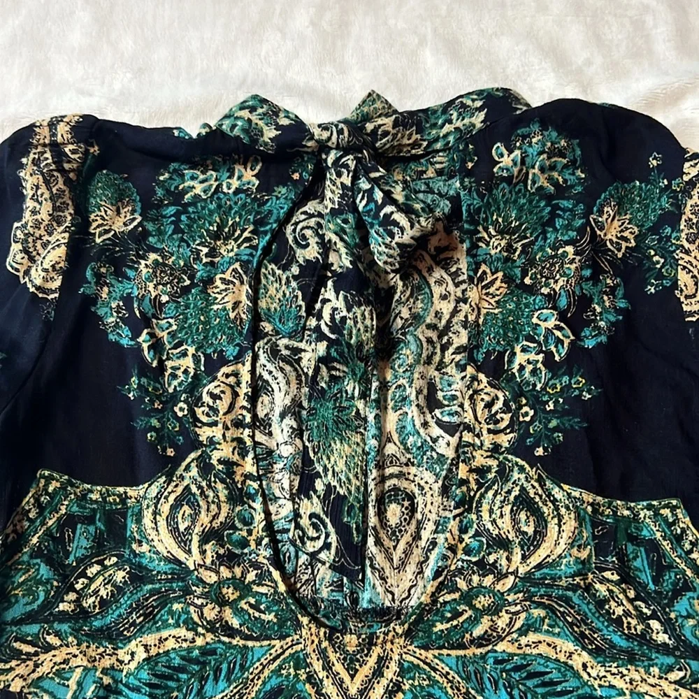 Free people Lady Luck mini dress bell sleeve oversized flowy